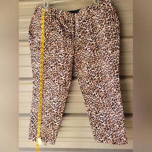 Worthington Women's Ankle Pants Animal Leopard Print